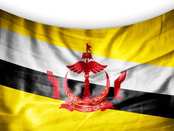 Brunei Bayrağı Ile Kopya Alanı Metin Çizim Için — Stok fotoğraf