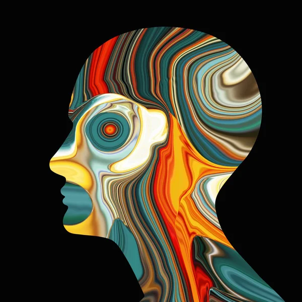 Ανθρώπινο Κεφάλι Φόντο Απεικόνιση — Φωτογραφία Αρχείου