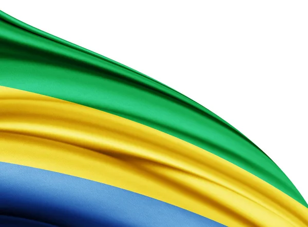 Vlag Van Gabon Met Kopie Ruimte Voor Tekst Illustratie — Stockfoto