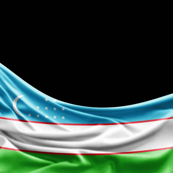 Drapeau Ouzbékistan Avec Espace Copie Pour Votre Texte Illustration — Photo