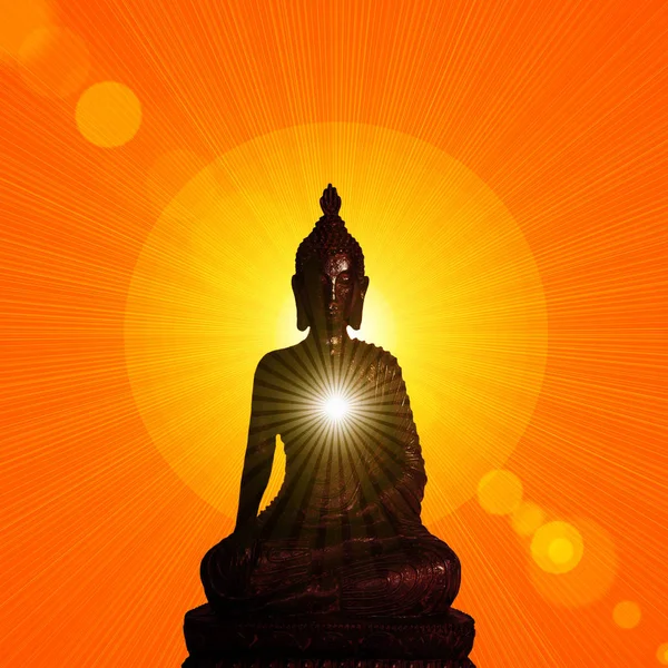 Posąg Buddy Religijna Koncepcja Ilustracja — Zdjęcie stockowe