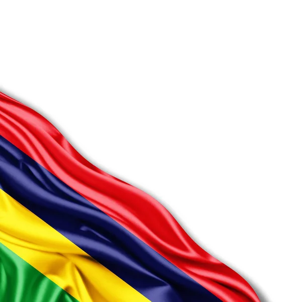 Flag Mauritius Copy Space Your Text White Background Illustration — Stock Photo, Image