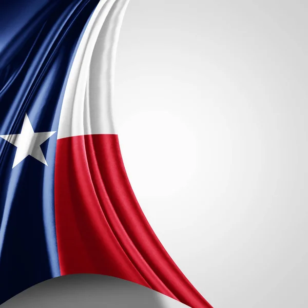 Bandera Texas Con Espacio Copia Para Texto Sobre Fondo Blanco — Foto de Stock