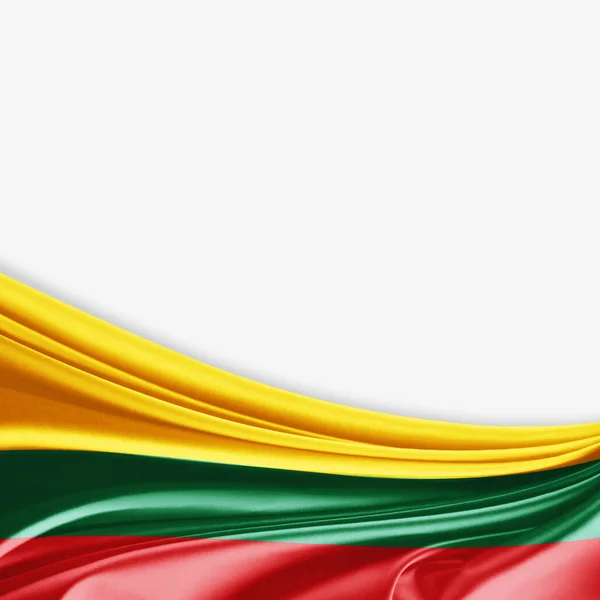 Flag Lithuania Copy Space Your Text White Background Illustration — Stock Photo, Image