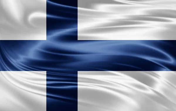 Vlag Van Finland Met Kopie Ruimte Voor Tekst Illustratie — Stockfoto