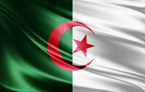 Bandera Argelia Con Espacio Para Copiar Texto Ilustración — Foto de Stock