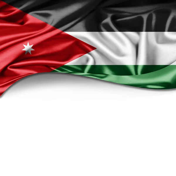 Jordánská Vlajka Kopií Prostor Pro Ilustraci Textu — Stock fotografie