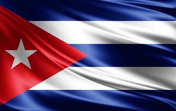 Másol Szöveg Illusztráció Helyet Kuba Zászlaja — Stock Fotó