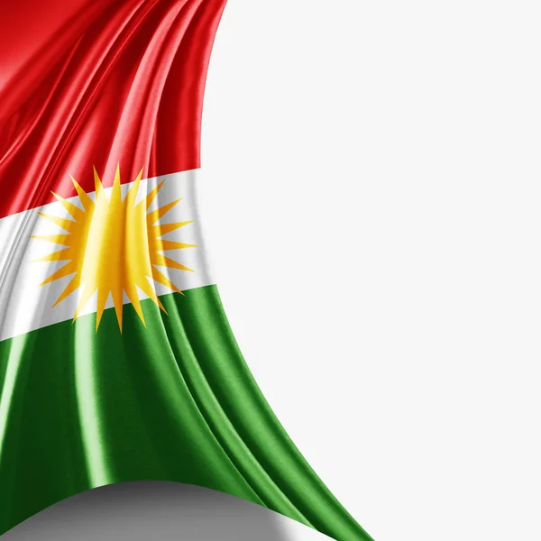 Bandiera Del Kurdistan Con Spazio Copia Del Testo Illustrazione — Foto Stock