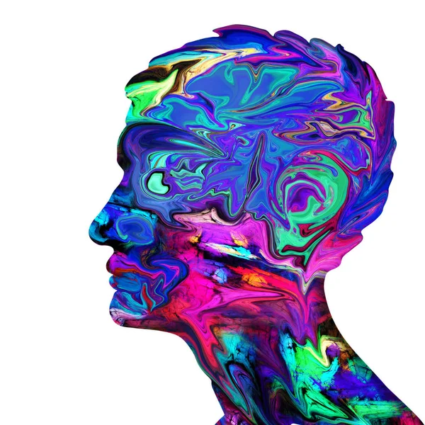 Ludzkiej Głowy Ilustracja Tła — Zdjęcie stockowe