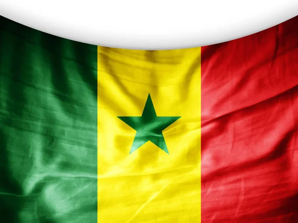 塞内加尔国旗与复制空间为您的文本 — 图库照片