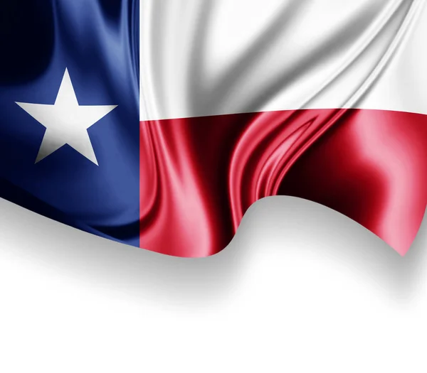Teksas Metninizle Beyaz Arka Plan Illüstrasyon Kopya Alanı Olan Bayrağı — Stok fotoğraf