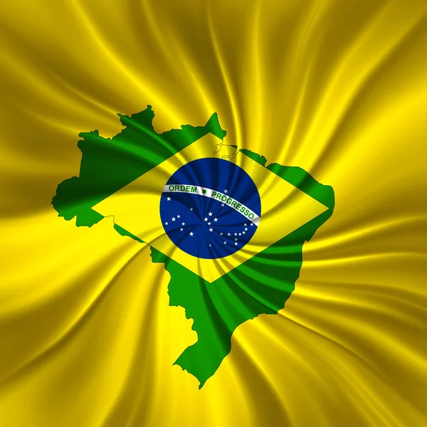 Brasilianische Flagge Mit Kopierplatz Für Text Oder Bilder — Stockfoto
