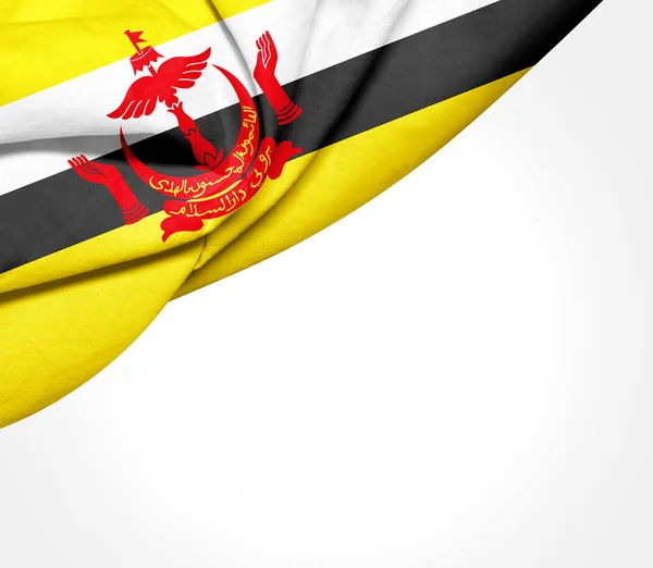 Bandeira Brunei Com Espaço Cópia Para Seu Texto Ilustração — Fotografia de Stock