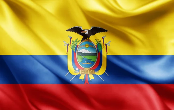 Másol Szöveg Illusztráció Helyet Ecuador Zászlaja — Stock Fotó