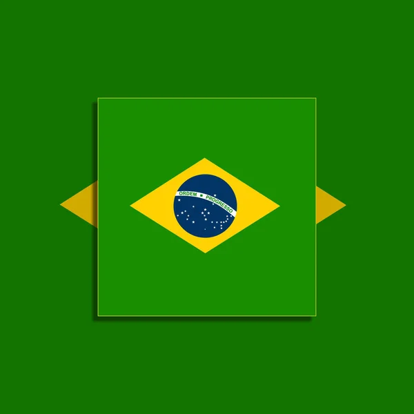 Vlag Van Brazilië Een Abstracte Achtergrond Illustratie — Stockfoto