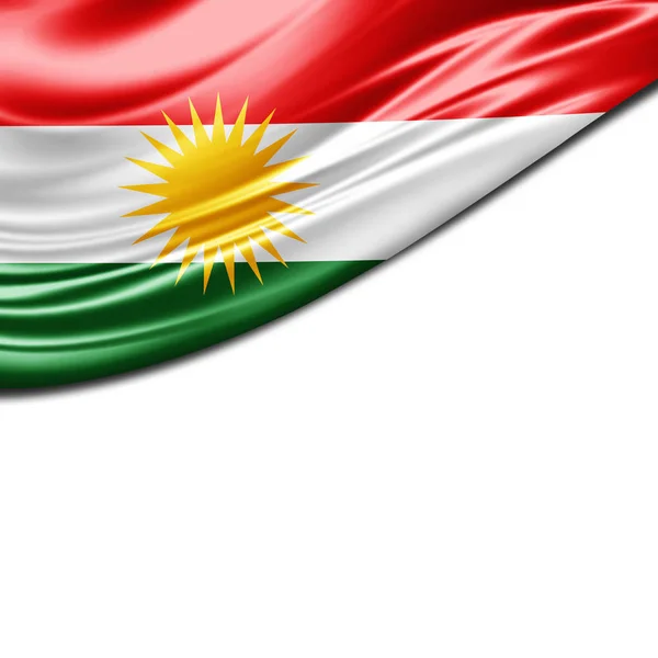 Bandeira Curdistão Com Espaço Cópia Para Seu Texto Ilustração — Fotografia de Stock
