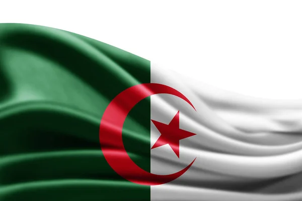 Drapeau Algérie Avec Espace Copie Pour Votre Texte Illustration — Photo