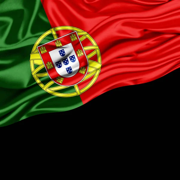 Vlag Van Portugal Met Kopie Ruimte Voor Tekst Illustratie — Stockfoto