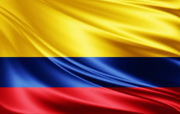 Σημαία Της Κολομβίας Αντίγραφο Χώρο Για Κείμενο Απεικόνιση — Φωτογραφία Αρχείου