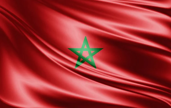 Σημαία Του Μαρόκου Αντίγραφο Χώρο Για Κείμενο Απεικόνιση — Φωτογραφία Αρχείου