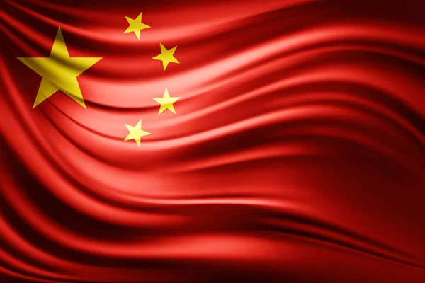 Bandera China Con Espacio Copia Para Texto Ilustración — Foto de Stock