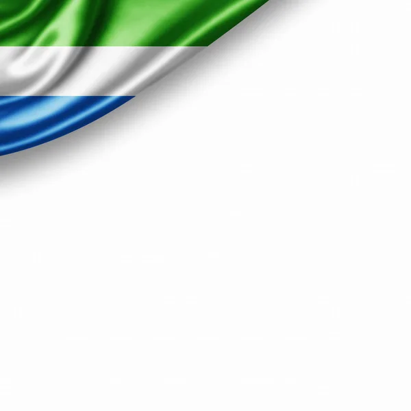 Flagge Von Sierra Leone Mit Kopierplatz Für Ihren Text Illustration — Stockfoto