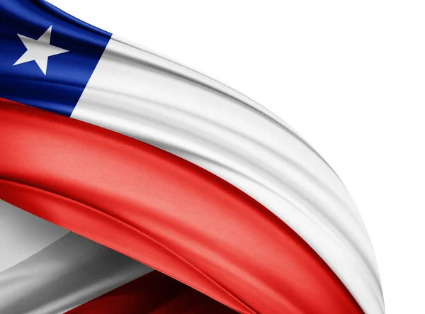 Bandera Chile Con Espacio Copia Para Texto Ilustración —  Fotos de Stock