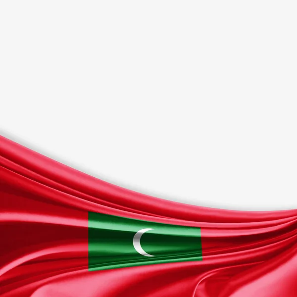 Drapeau Des Maldives Avec Espace Copie Pour Votre Texte Sur — Photo