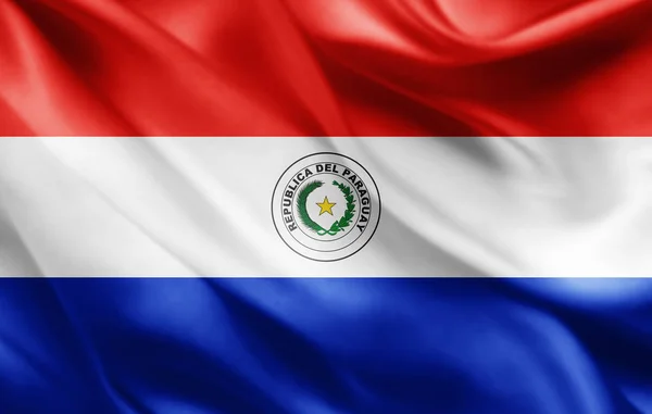 Bandera Paraguay Con Espacio Copia Para Texto Ilustración — Foto de Stock