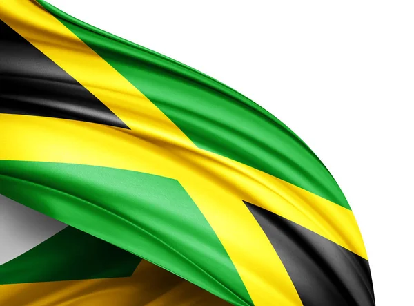 テキスト イラストのコピー スペースを持つジャマイカの国旗 — ストック写真