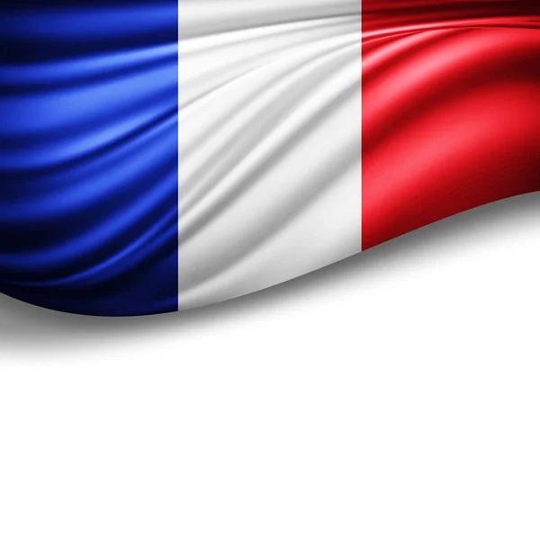 Flag France Copy Space Your Text White Background Illustration — Stock Photo, Image