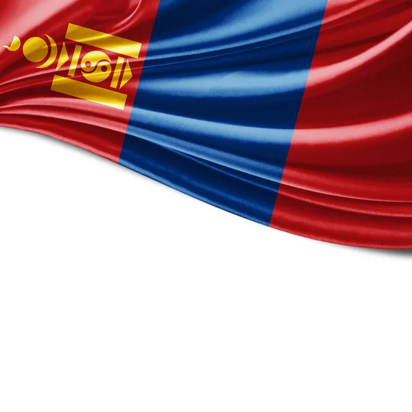 Bandeira Mongólia Com Espaço Cópia Para Seu Texto Ilustração — Fotografia de Stock