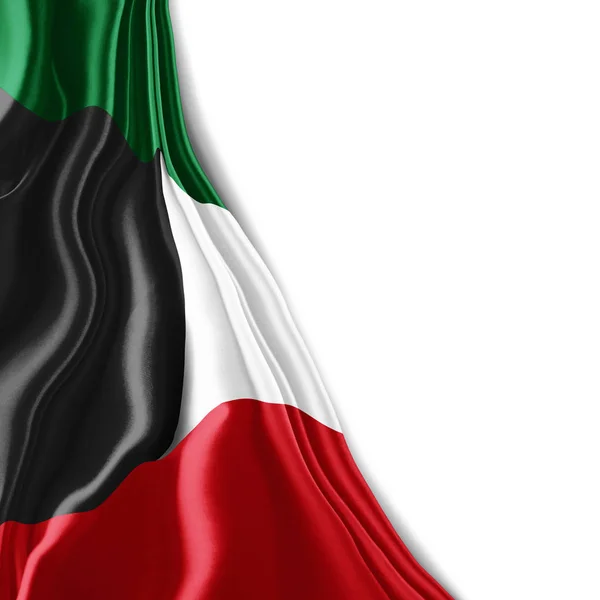 Flagge Von Kuwait Mit Kopierplatz Für Ihren Text Illustration — Stockfoto