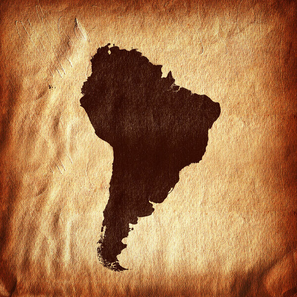 South America,continent, map - 3D illustration