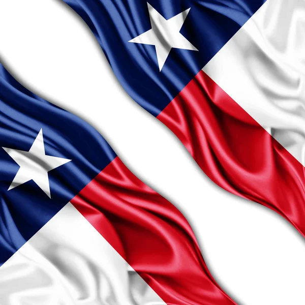 Flaga Stanowa Teksasu Kopia Miejsce Tekst Białym Tle Ilustracja — Zdjęcie stockowe