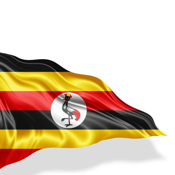 Flagge Von Uganda Mit Kopierplatz Für Ihren Text Illustration — Stockfoto