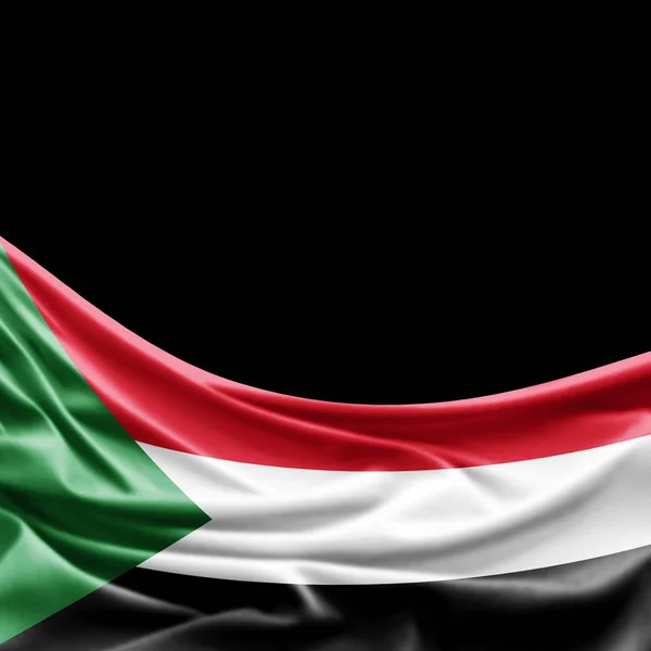 Flaggan Sudan Med Kopia Utrymme För Din Text Illustration — Stockfoto
