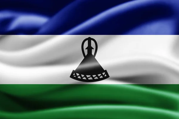 Σημαία Του Λεσότο Αντίγραφο Χώρο Για Κείμενο Απεικόνιση — Φωτογραφία Αρχείου