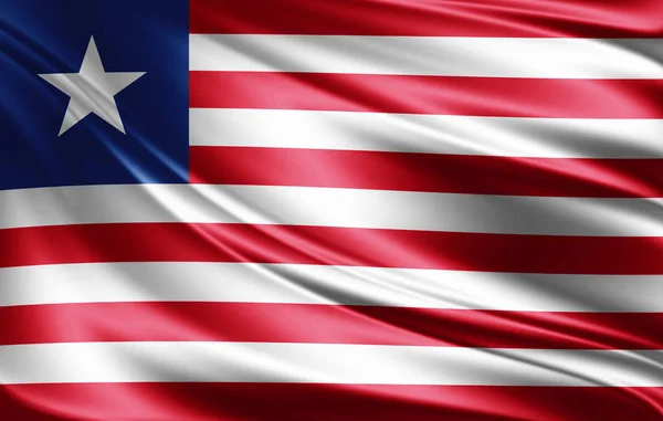 Flagge Von Liberia Mit Kopierplatz Für Ihren Text Illustration — Stockfoto