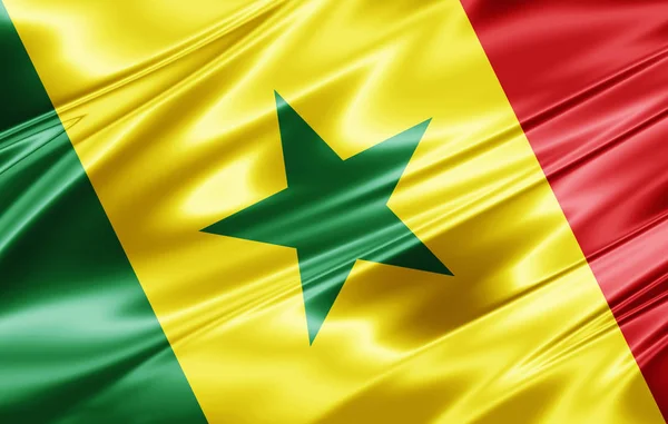 Bandeira Senegal Com Espaço Cópia Para Seu Texto Ilustração — Fotografia de Stock