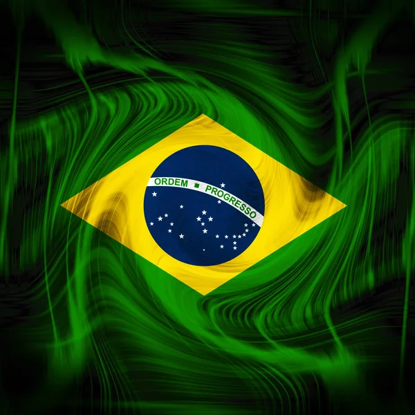 Бразильський Прапор Абстрактний Фон Ілюстрація — стокове фото