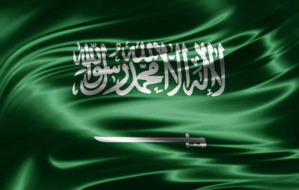 Bandeira Arábia Saudita Com Espaço Cópia Para Seu Texto Ilustração — Fotografia de Stock