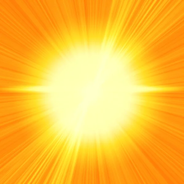 太阳与射线抽象背景 — 图库照片