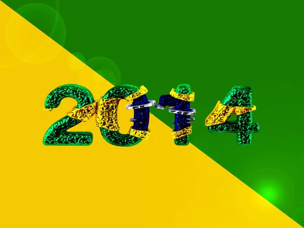 2014 Brazília Zászlót Másol Adhatja Meg Szöveg Vagy Képek — Stock Fotó