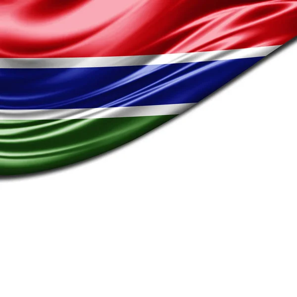 Flaga Gambii Kopia Miejsce Twój Tekst Ilustracje — Zdjęcie stockowe