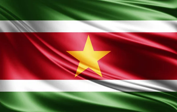 Flagge Von Surinam Mit Kopierplatz Für Ihren Text Illustration — Stockfoto