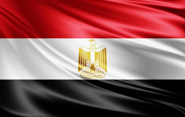 Vlajka Egypta Kopií Prostor Pro Ilustraci Textu — Stock fotografie