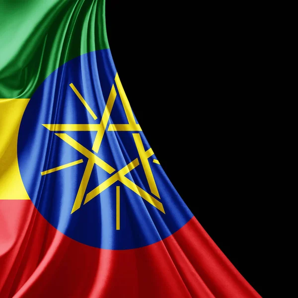 Etiyopya bayrağı ile kopya alanı metin - 3d çizim için    