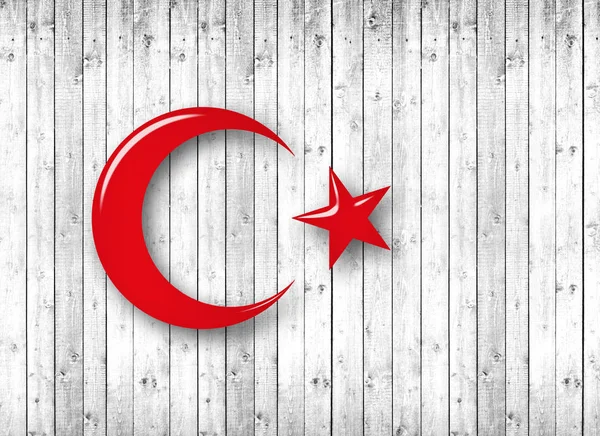 Vlag Van Turkije Met Kopie Ruimte Voor Tekst Afbeeldingen — Stockfoto